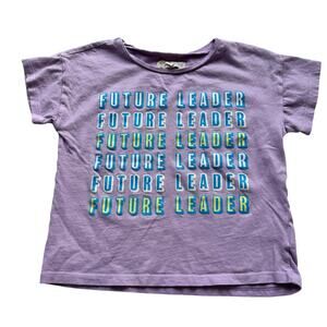 Tucker + Tate Purple 'Future Leader' Graphic Tee - Size 3